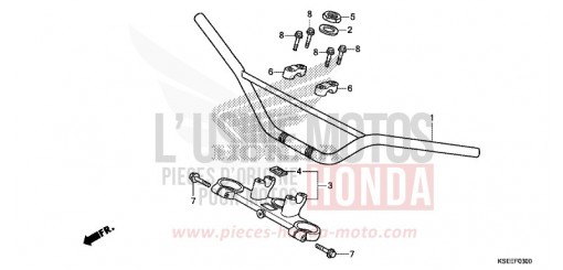 ROHRGRIFF/OBERE BRUECKE CRF150RBJ de 2018